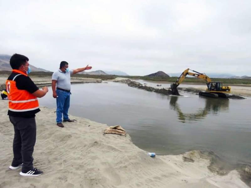 Samanco: Inicia conformación de dique del río Nepeña en Los Chimus