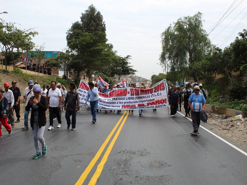 Agricultores se movilizarán mañana por las calles de Chimbote