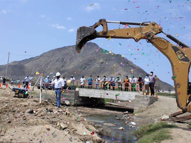 Samanco: Inician edificación de puente y reconstrucción de colegio 