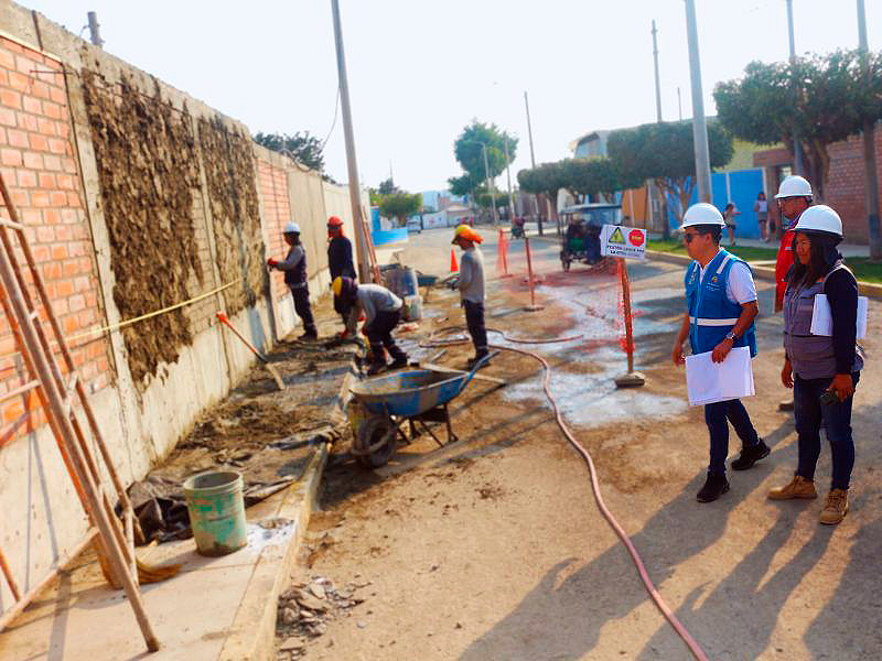 San Jacinto: Cercado de colegio Amanda Miasta alcanza 80 % de avance