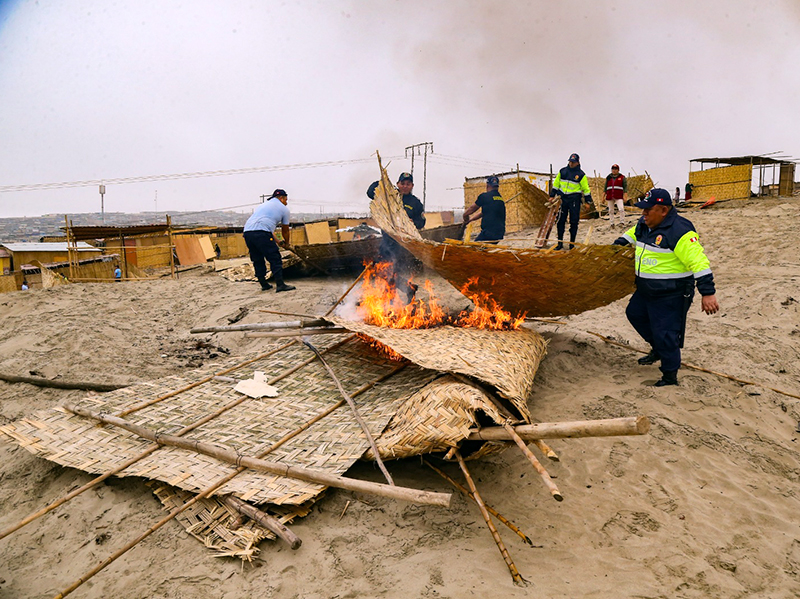 Chimbote: MPS retira más de 100 ranchos de la parte alta de San Pedro