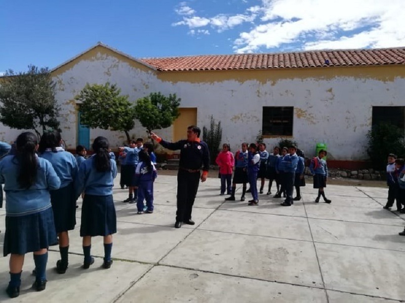 Huaraz: Escolares son capacitados en gestión de riesgos de desastres 