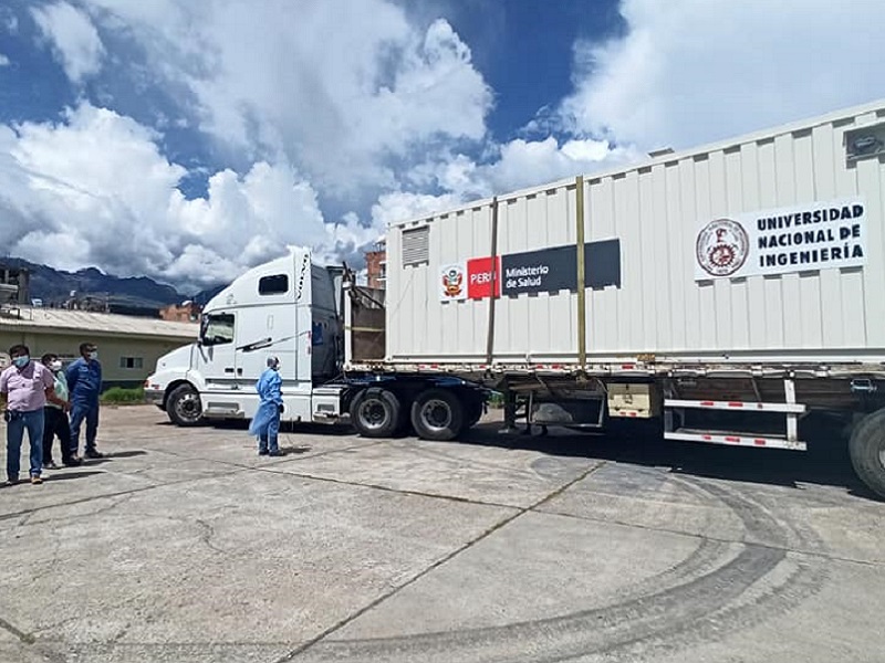 Huaraz: Diresa Áncash recibe planta móvil de oxígeno medicinal 